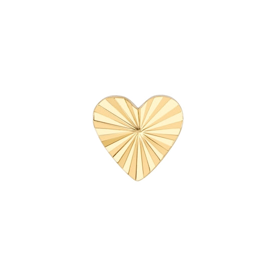 Diamond Cut Flat Heart