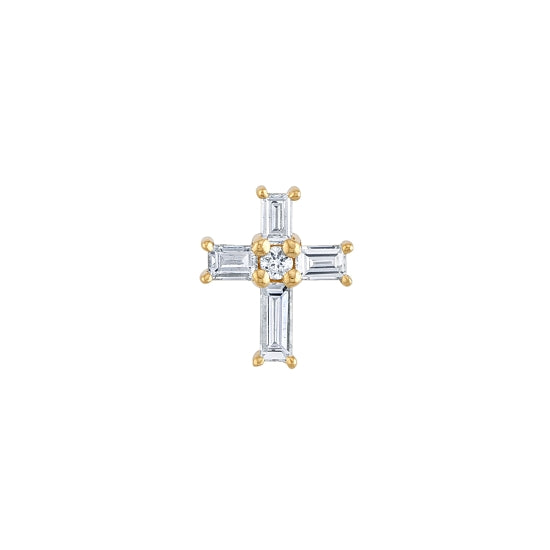 Baguette Prong Cross