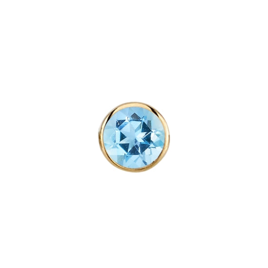 Aquamarine Round - Threadless