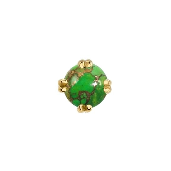 Green Copper Turquoise Solitaire