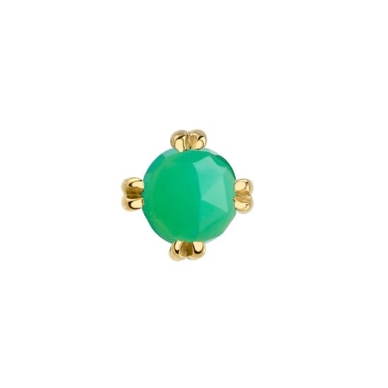 Rose Cut Chrysoprase Solitaire - Threadless