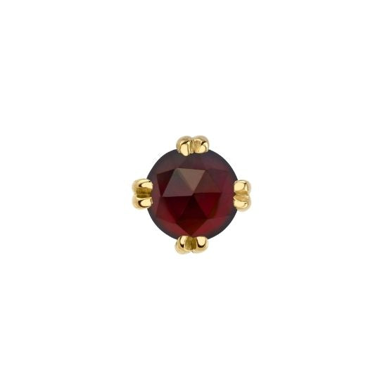 Rose Cut Garnet Solitaire - Threadless