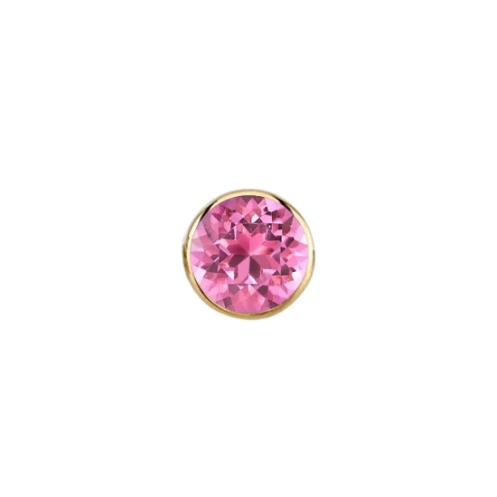 Pink Topaz Round - Threadless