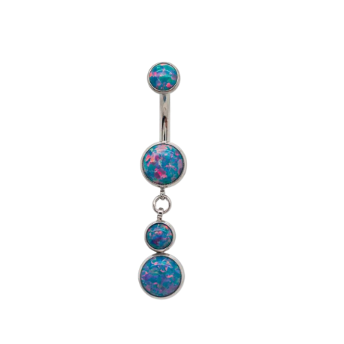 Blue opal 2025 belly button ring