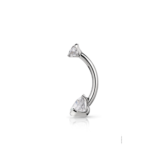 Prong Gem Navel Curve