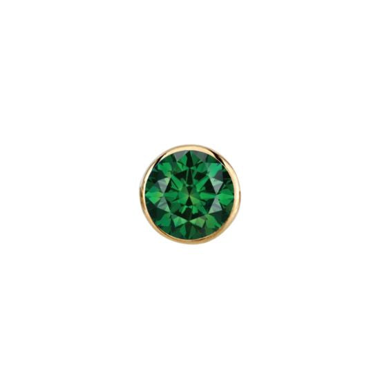 Emerald Green Diamond Round