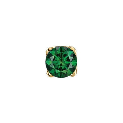 Emerald Green Diamond Round