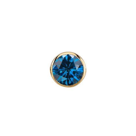 Ocean Blue Diamond Round