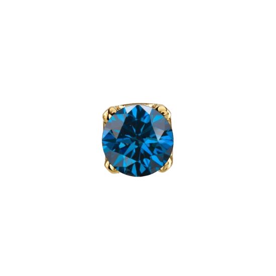 Ocean Blue Diamond Round