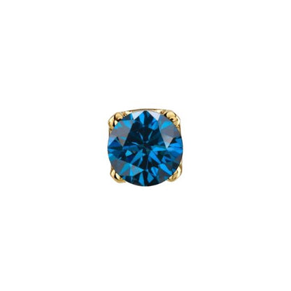 Ocean Blue Diamond Round