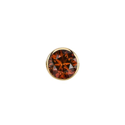 Orange Cognac Diamond Round