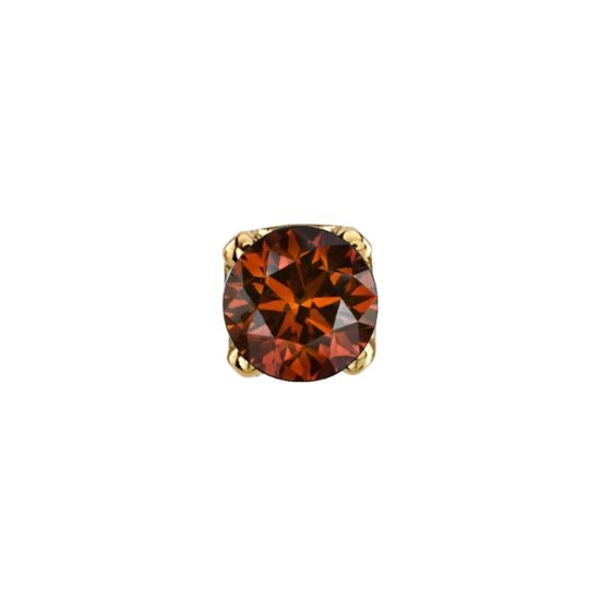 Orange Cognac Diamond Round