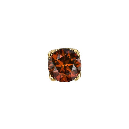Orange Cognac Diamond Round