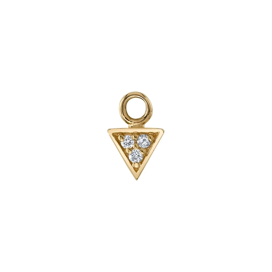 Micro Pave Triangle Charm