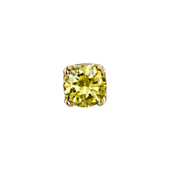 Canary Yellow Diamond Round