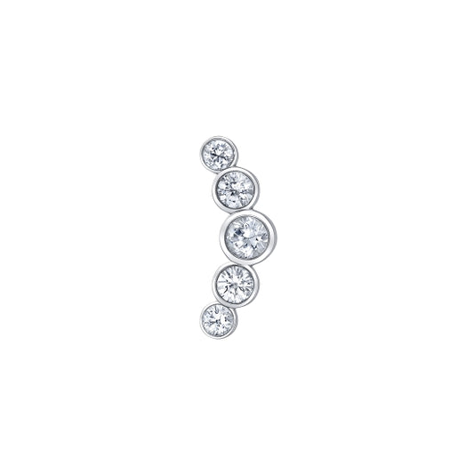 5 Gem Graduating Curved Bezel Cluster