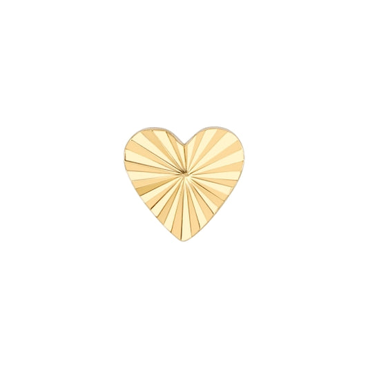 Diamond Cut Flat Heart