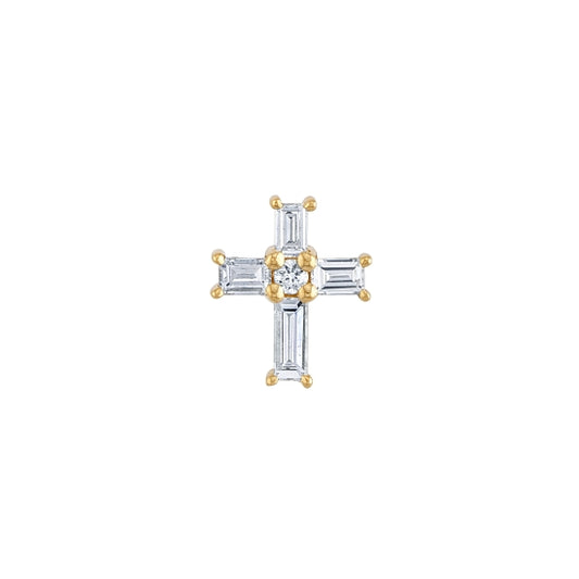 Baguette Prong Cross