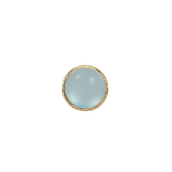 Aqua Chalcedony Solitaire