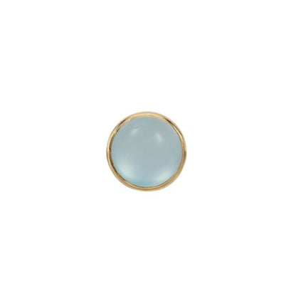 Aqua Chalcedony Solitaire