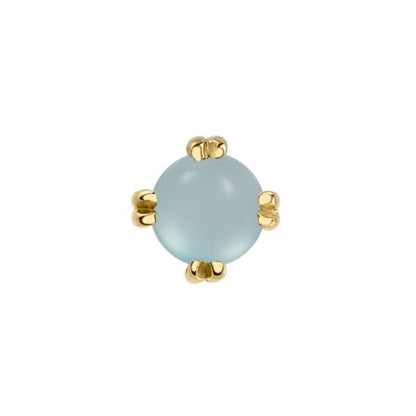 Aqua Chalcedony Solitaire