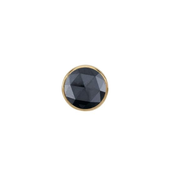 Rose Cut Black Diamond Solitaire - Threadless