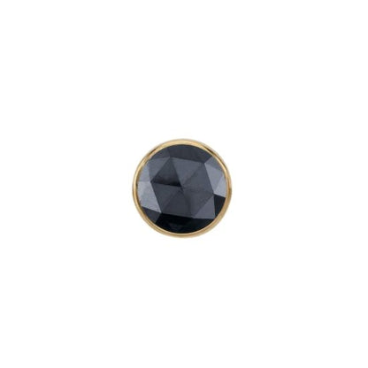 Rose Cut Black Diamond Solitaire - Threadless
