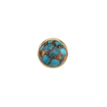 Blue Copper Turquoise Solitaire - Threadless