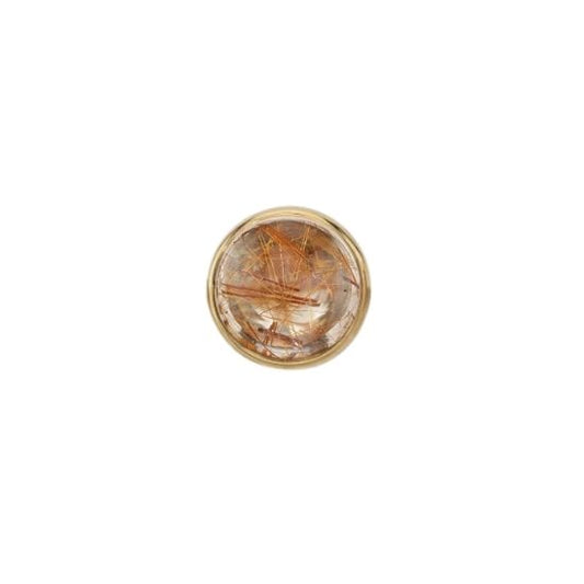 Copper Rutilated Quartz Soliatire - Threadless