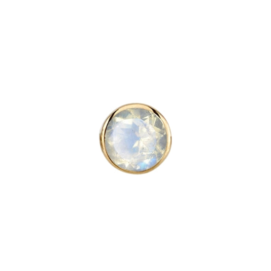 Faceted Rainbow Moonstone Round