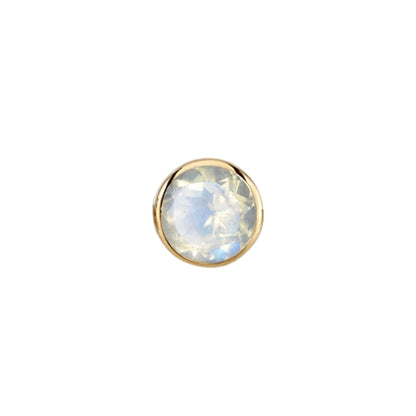 Faceted Rainbow Moonstone Round