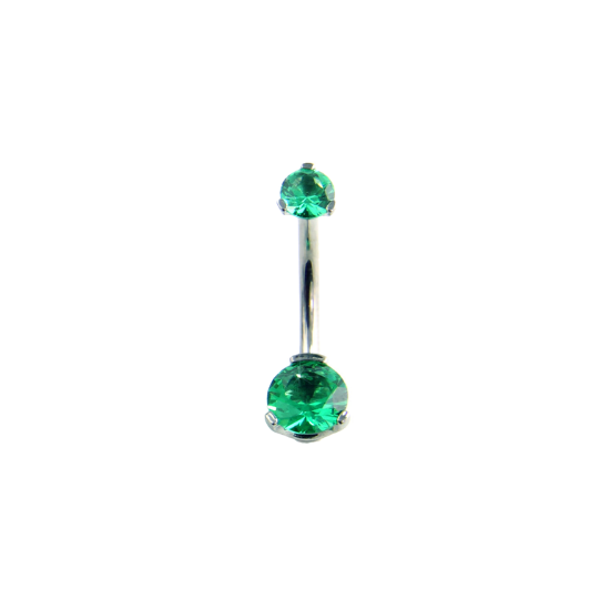 Prong Gem Navel Curve