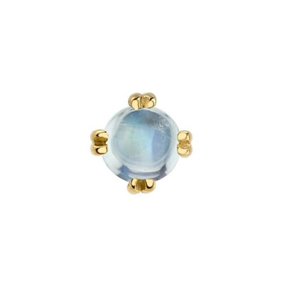 Rainbow Moonstone Solitaire - Threadless