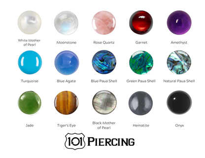 Natural Stone Bezel - Threadless