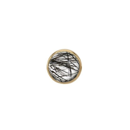Tourmalinated Quartz Solitaire - Threadless