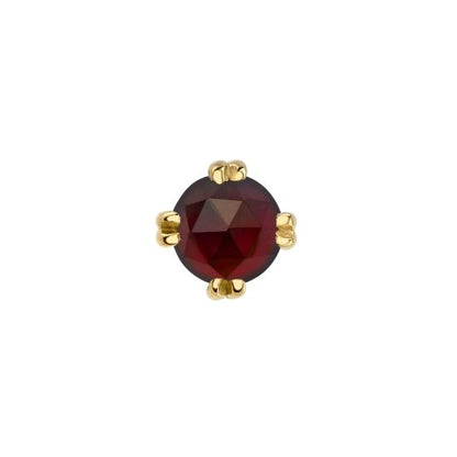 Rose Cut Garnet Solitaire - Threadless