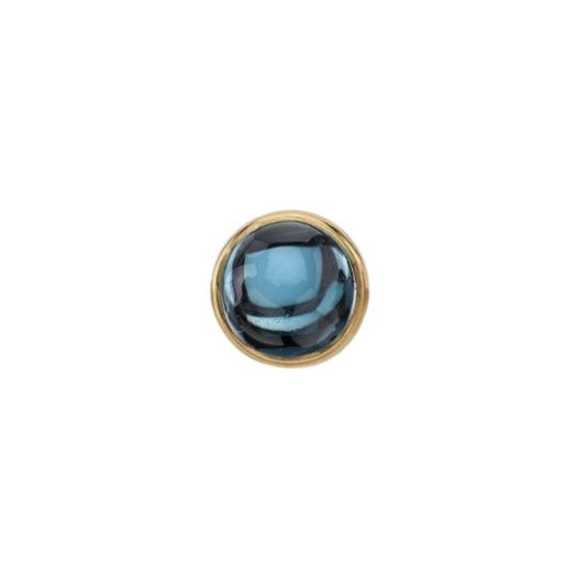 London Blue Topaz Cabochon Solitaire - Threadless