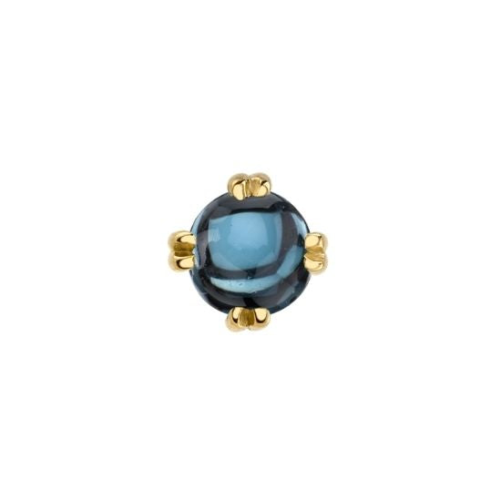 London Blue Topaz Cabochon Solitaire