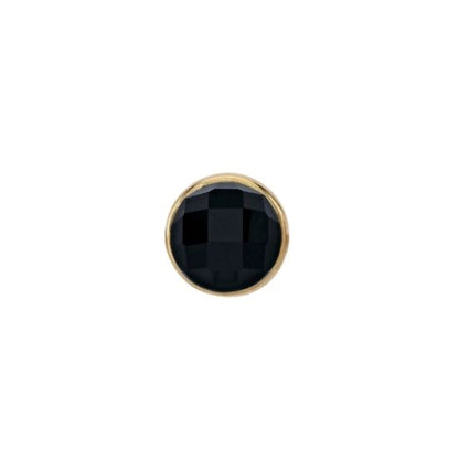 Rose Cut Onyx Cab Solitaire - Threadless