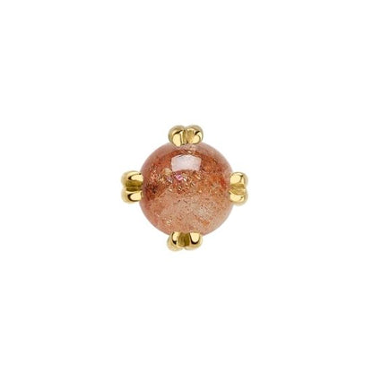 Oregon Sunstone Cabochon Solitaire - Threadless