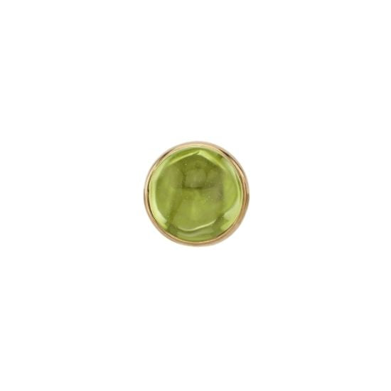 Peridot Cabochon Solitaire - Threadless