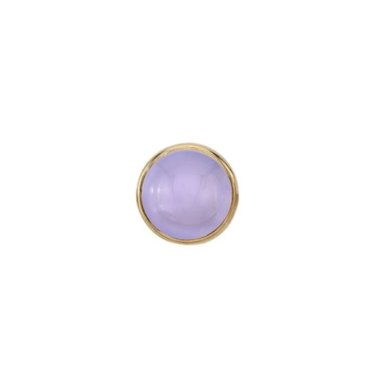 Purple Chalcedony Solitaire - Threadless