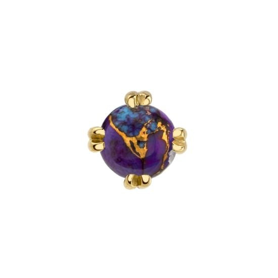 Purple Copper Turquoise Solitaire