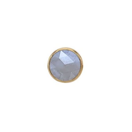 Rose Cut Grey Sapphire Solitaire - Threadless