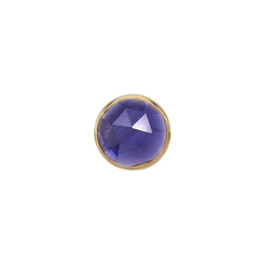 Rose Cut Iolite Solitaire - Threadless