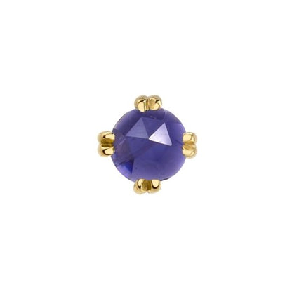 Rose Cut Iolite Solitaire - Threadless