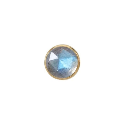 Rose Cut Labradorite Solitaire - Threadless