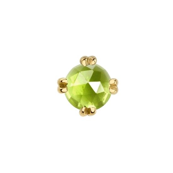 Rose Cut Peridot Solitaire - Threadless