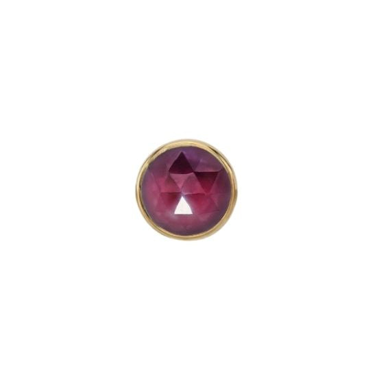 Rose Cut Rhodolite Solitaire - Threadless