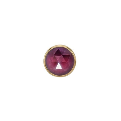 Rose Cut Rhodolite Solitaire - Threadless